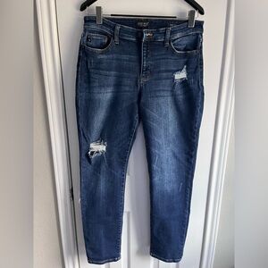 Judy Blue Slim Fit Distressed Jeans Style JB82104DK Dark Wash Size 13 or 31‎